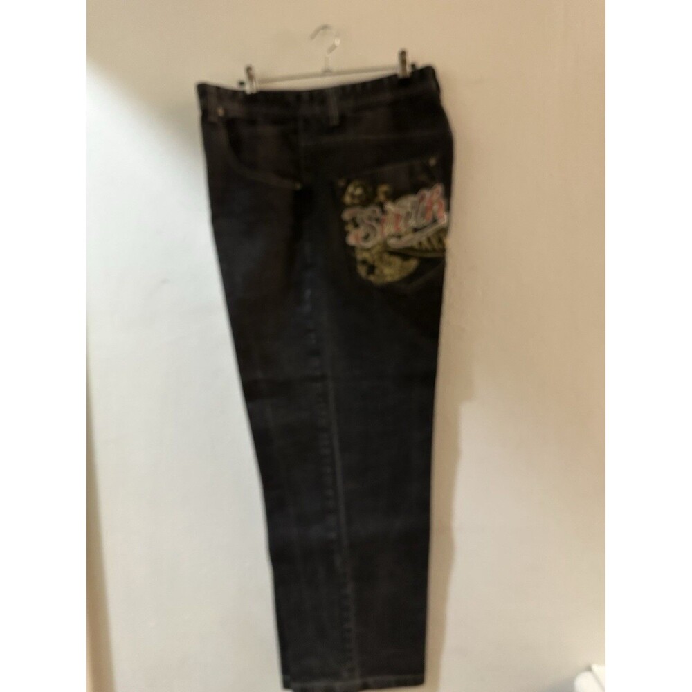 Vintage Y2K South Pole Embroidered  Jeans Size W 36” L 32” Creased,